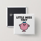 Miss Tiny | Zwarte briefing Vierkante Button 5,1 Cm (Voorkant /achterkant)