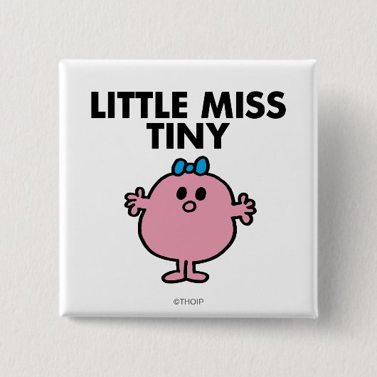Miss Tiny | Zwarte briefing Vierkante Button 5,1 Cm (Voorkant)