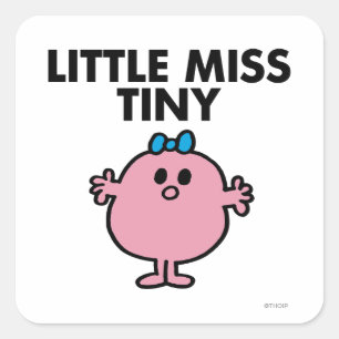 Miss Tiny   Zwarte briefing Vierkante Sticker