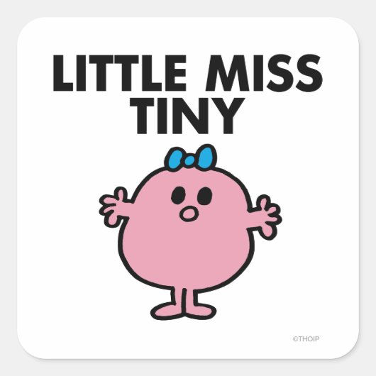 Miss Tiny | Zwarte briefing Vierkante Sticker (Voorkant)