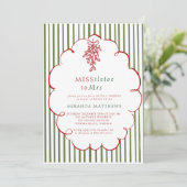  Miss-tletoe to Mrs. Christmas Bridal Shower  Kaart (Staand voorkant)