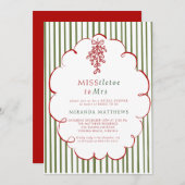  Miss-tletoe to Mrs. Christmas Bridal Shower  Kaart (Voorkant / Achterkant)