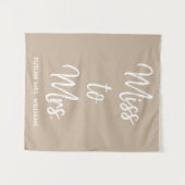 Miss to Mrs Backdrop Tan Vrijgezellenfeest Photo B Wandkleed (Voorkant (horizontaal))