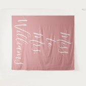 Miss to Mrs Banner Bruidsfeest Backdrop Roze Wandkleed (Voorkant (horizontaal))