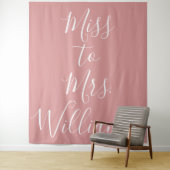 Miss to Mrs Banner Bruidsfeest Backdrop Roze Wandkleed (In situ)