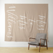 Miss to Mrs Banner Bruidsfeest Backdrop Tan Wandkleed (In Situ (horizontaal))