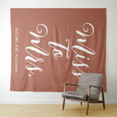 Miss to Mrs Banner Modern Vrijgezellenfeest Achter Wandkleed (In Situ (horizontaal))