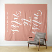 Miss to Mrs Banner Moderne bruids douchebenodigdhe Wandkleed (In Situ (horizontaal))