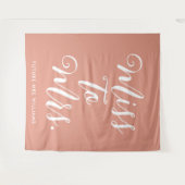 Miss to Mrs Banner Moderne bruids douchebenodigdhe Wandkleed (Voorkant (horizontaal))