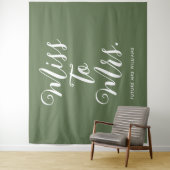 Miss to Mrs Banner Retro Moderne Bachelorette Wandkleed (In situ)