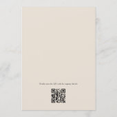 Miss to Mrs Black Bow QR Code Bruiloftsfeest Kaart (Achterkant)