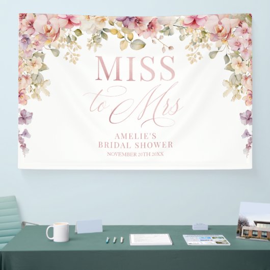 Miss to Mrs Bridal shower elegant orchids backdrop Spandoek (Beurs)