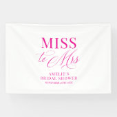 Miss to Mrs Bridal shower elegant pink backdrop Spandoek (Horizontaal)