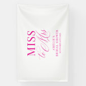 Miss to Mrs Bridal shower elegant pink backdrop Spandoek (Verticaal)