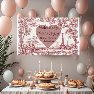 Miss to Mrs Bridal Shower Paris French Country  Spandoek