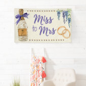 Miss to Mrs Bruids Trouwdouche Decor Banner (Insitu)