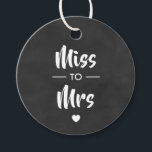 Miss to Mrs Bruidsfeest Cadeaubijslage, Schoolbord Bedankjes Labels<br><div class="desc">Dit zijn de perfecte kleine cadeaubijslages. U kunt de tekst aan de voor- en achterkant aanpassen.</div>