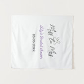 Miss to Mrs bruidsfeest voeg naam datum jaar boog Wandkleed (Voorkant (horizontaal))