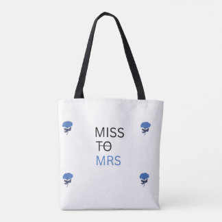Miss to Mrs bruidstas Tote Bag