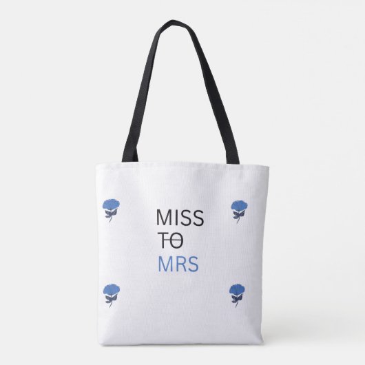Miss to Mrs bruidstas Tote Bag (Achterkant)