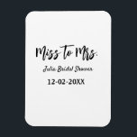 Miss to Mrs bruiloft chic eenvoudig naam toevoegen Magneet<br><div class="desc">ontwerp</div>