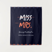 Miss To Mrs. Bruiloft Feest Wandkleed (Voorkant)