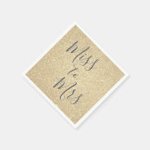 Miss to Mrs Bruiloft Feestje Gouden Glans Servet (Hoek)