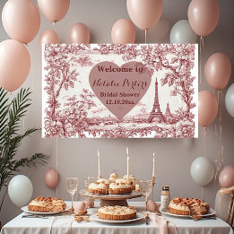 Miss to Mrs Bruiloftsfeest Paris Frans Landelijk Spandoek