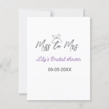 Miss to Mrs bruiloftsfeest voeg naam datum jaar li