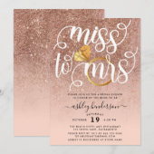 Miss to Mrs Chic Vrijgezellenfeest Kaart (Voorkant / Achterkant)