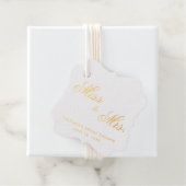 Miss To Mrs Elegante Gouden Folie Bruiloftsfeest Bedankjes Labels (Met doos)