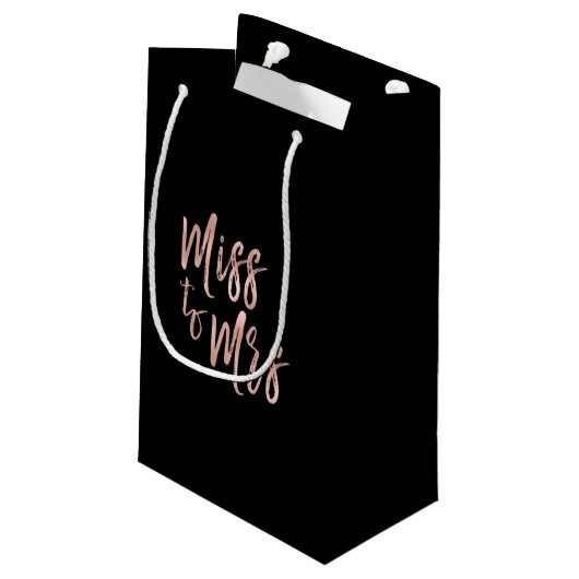 Miss to Mrs Hen's Party Roos Gold Foil Klein Cadeauzakje (Achterkant Gekanteld)