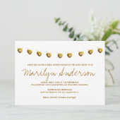 Miss to Mrs. Modern Gold Vrijgezellenfeest Kaart (Staand voorkant)