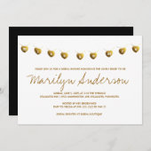 Miss to Mrs. Modern Gold Vrijgezellenfeest Kaart (Voorkant / Achterkant)