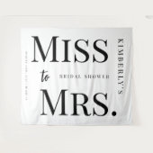 Miss to Mrs Modern vrijgezellenfeest foto achtergr Wandkleed (Voorkant (horizontaal))