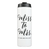 Miss to Mrs Moderne Bruidsfeest  Thermosbeker (Voorkant)