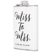 Miss to Mrs Moderne Bruiloft Feest  Heupfles (Links)