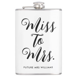 Miss to Mrs Moderne Bruiloft Feest  Heupfles