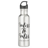 Miss to Mrs Moderne Bruiloftsborrel  Waterfles (Voorkant)