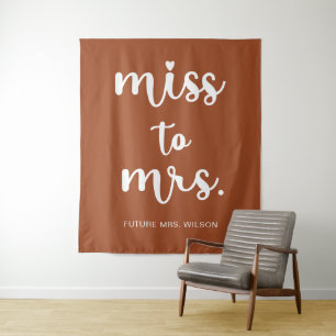 Miss to Mrs Name Vrijgezellenfeest Foto Backdrop Wandkleed