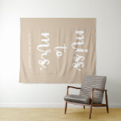 Miss to Mrs Name Vrijgezellenfeest Foto Backdrop Wandkleed (In Situ (horizontaal))