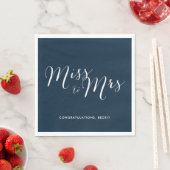 Miss to Mrs Navy Bruiloftsfeest Servetten (Insitu)