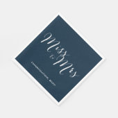 Miss to Mrs Navy Bruiloftsfeest Servetten (Hoek)