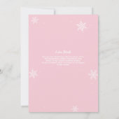 Miss to Mrs Pink Christmas Vrijgezellenfeest Invit Kaart (Achterkant)