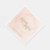 Miss to Mrs Roze Gouden Bruiloft Feest Servetten (Hoek)