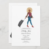 Miss to Mrs Travel Bridal Shower Uitnodiging (Voorkant / Achterkant)