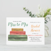 Miss to Mrs Travel Theme Vrijgezellenfeest | Gesch Kaart (Staand voorkant)