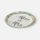 Miss to Mrs Travel Vrijgezellenfeest Paper Borden Papieren Bordje (Gekanteld)