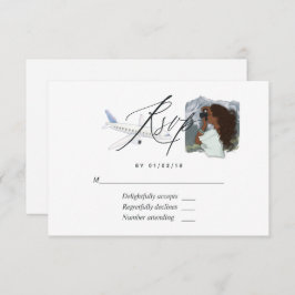 Miss to Mrs Travel Vrijgezellenfeest RSVP-kaart RSVP Kaartje