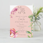 Miss to Mrs Vrijgezellenfeest Invite Kaart (Staand voorkant)